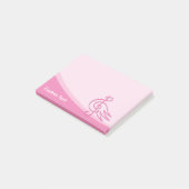 Post-it® Musique d'oiseau rose (Incliné)
