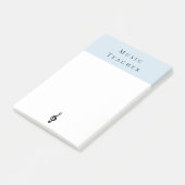 Post-it® Musique Enseignant Treble Clef Simple Blue (Incliné)