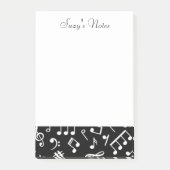 Post-it® Musique noire et blanche Note musicienne (Devant)