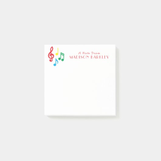 Post-it® Musique Note Musicien Enseignant (Devant)