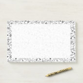 Post-it® Musique Notes musicales Noir et blanc (Sur un bureau)