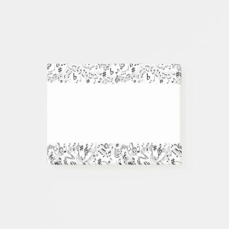 Post-it® Musique Notes musicales Noir et blanc