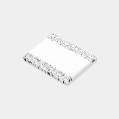 Post-it® Musique Notes musicales Noir et blanc (Incliné)