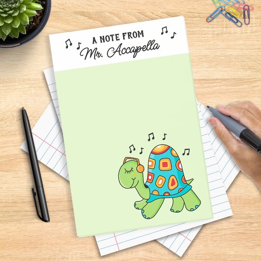 Post-it® Musique Turtle Professeur de Musique Customisé