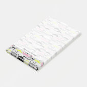 Post-it® Mustache motif, style rétro (Incliné)
