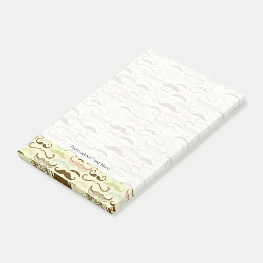 Post-it® Mustache motif, style rétro 4 (Incliné)