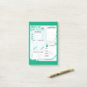 Post-it® My About Me Green (Sur un bureau)