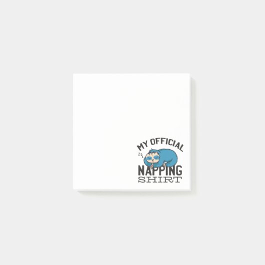 Post-it® My official napping shirt - Lazy sleeping Sloth (Devant)