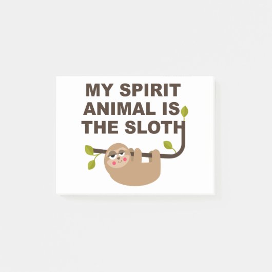 Post-it® My Spirit Animal is the Sloth (Devant)
