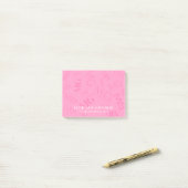 Post-it® Myriade Rose de Monogrammes Avec Votre Nom (Sur un bureau)