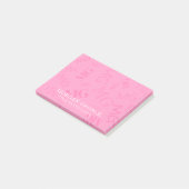 Post-it® Myriade Rose de Monogrammes Avec Votre Nom (Incliné)