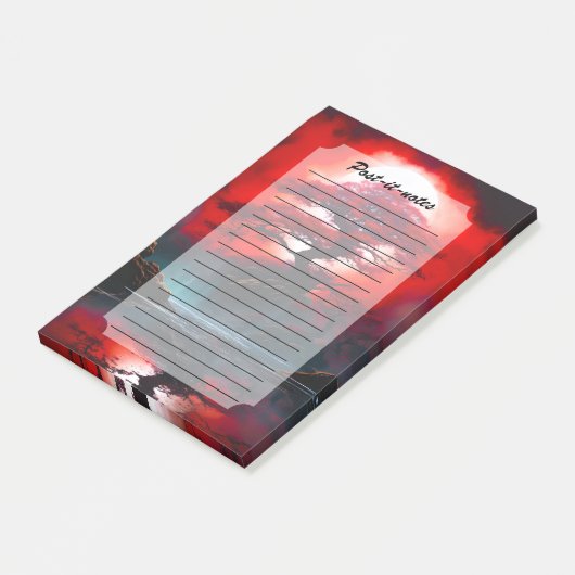 Post-it® Mystical Red Tree Under Full Moon (Incliné)