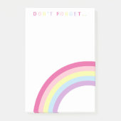 Post-it® N’oubliez pas.. Notes de post-it arc-en-ciel migno (Devant)