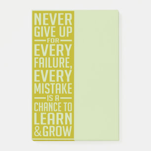 Post-it® N'abandonnez jamais les notes postales motivationn