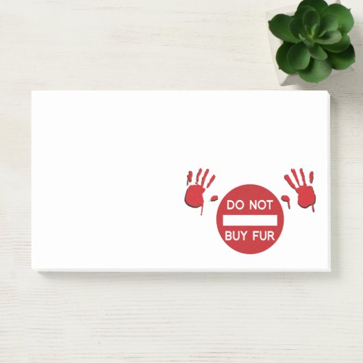 Post-it® N'achetez pas de fourrure (Bureau)