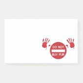 Post-it® N'achetez pas de fourrure (Devant)