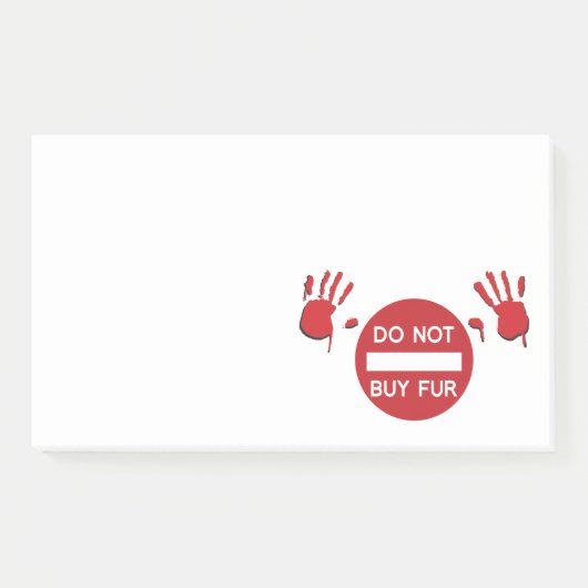 Post-it® N'achetez pas de fourrure (Devant)
