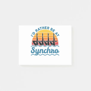 Post-it® Nage synchronisé Je préfère être à Synchro