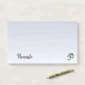 Post-it® Namaste Om Symbole Pale Purple Yoga Studio (Sur un bureau)
