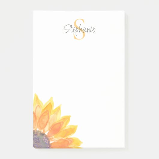 Post-it® Name Monogram Floral (Devant)