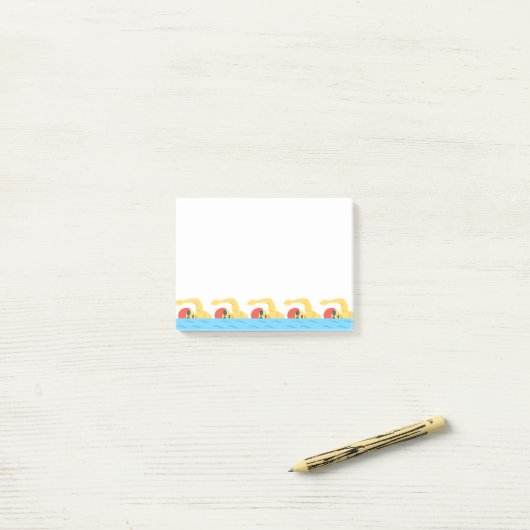 Post-it® Natation Emojis (Sur un bureau)