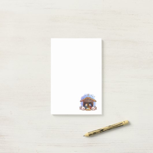 Post-it® Nativité Noël (Sur un bureau)