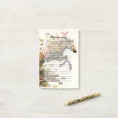 Post-it® Nature Botanique Cheval Floral Jumping (Sur un bureau)