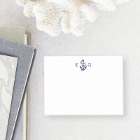 Nautical Anchor Monogram Navy Blue