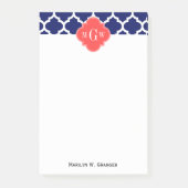Post-it® Navy Blanc Marocain #5 Corail Rouge 3 Initiale Mon (Devant)