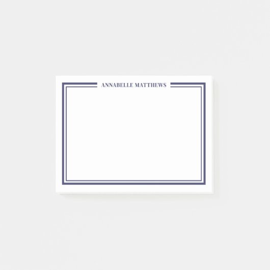 Post-it® Navy Blue Minimalist Monogram (Devant)
