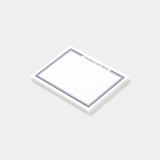 Post-it® Navy Blue Minimalist Monogram (Incliné)