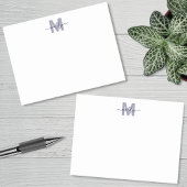 Post-it® Navy Blue Simple Minimalist Name Monogram