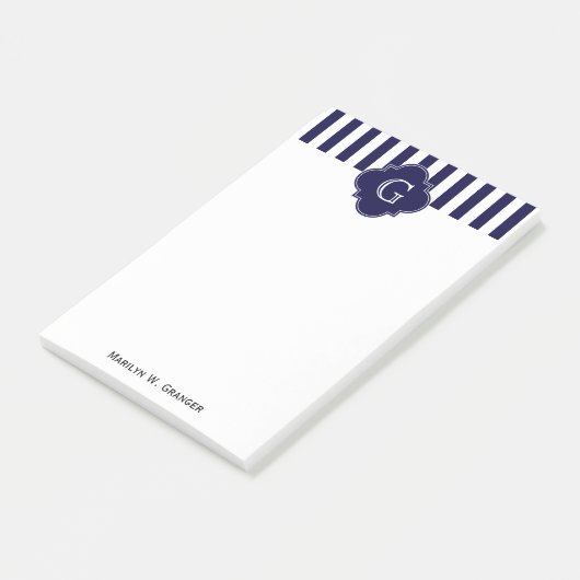 Post-it® Navy Blue White Stripes (Incliné)