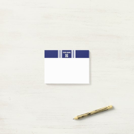 Post-it® Navy Blue White Team (Sur un bureau)