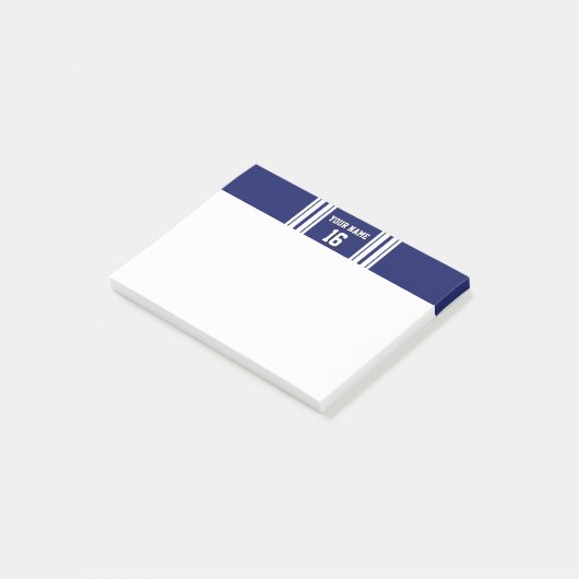 Post-it® Navy Blue White Team (Incliné)
