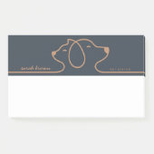 Post-it® Navy Brown Groomer Pet Branding Logo (Devant)