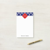 Post-it® Navy White Moroccan (Sur un bureau)