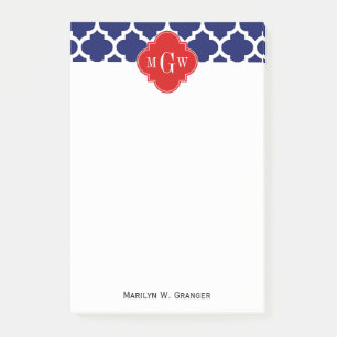 Post-it® Navy White Moroccan