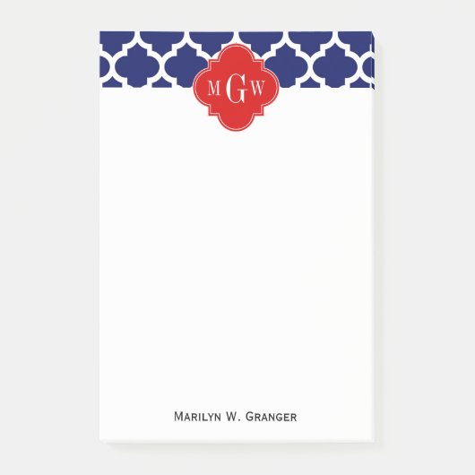 Post-it® Navy White Moroccan (Devant)