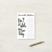 Post-it® Ne laissez pas les idiots ruiner votre citation (Sur un bureau)