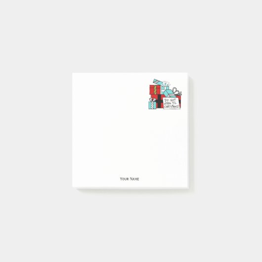 Post-it® Ne pas ouvrir jusqu'à Noël présente Noël (Devant)