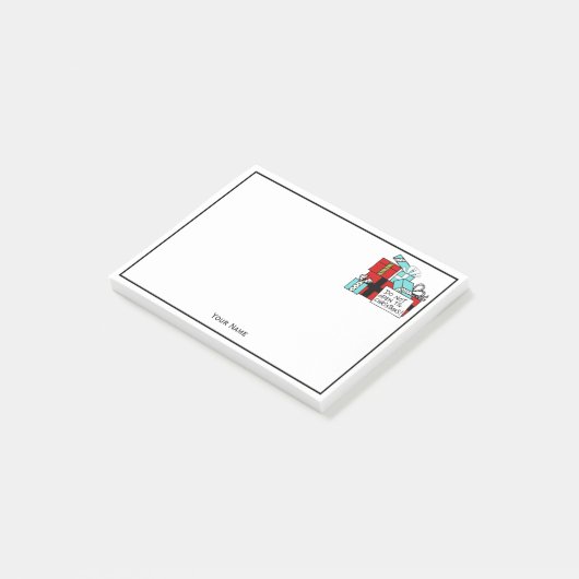 Post-it® Ne pas ouvrir jusqu'à Noël présente Noël (Incliné)