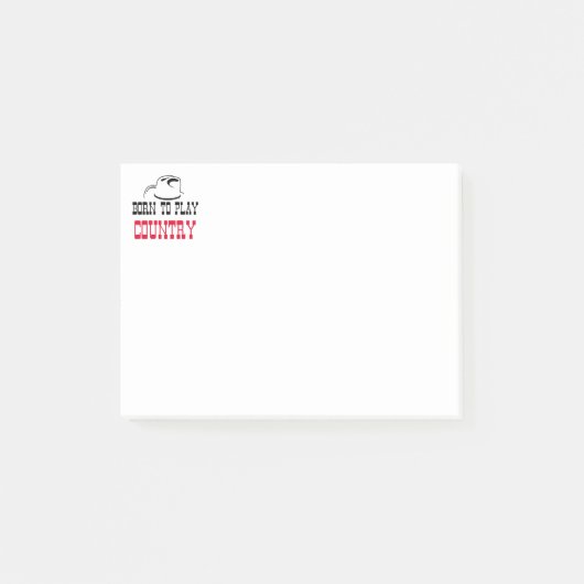 Post-it® Né pour jouer pays (Devant)