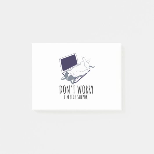 Post-it® Ne vous inquiétez pas, je suis avec le support tec (Devant)