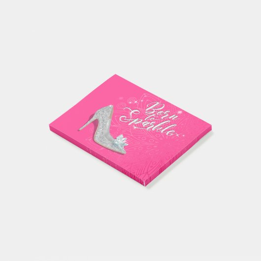 Post-it® Née de la Parties scintillant de chaussure Sparkle (Incliné)