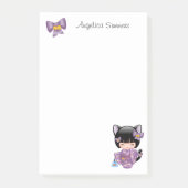 Post-it® Neko Kokeshi Poupée - Cat Ears Geisha Girl (Devant)