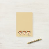 Post-it® N'entendez aucun singe de mal (Sur un bureau)