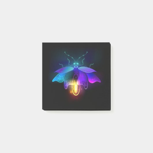 Post-it® Neon Firefly sur noir (Devant)