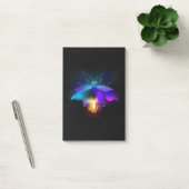 Post-it® Neon Firefly sur noir (Bureau)