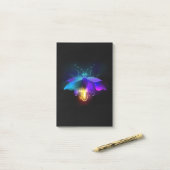 Post-it® Neon Firefly sur noir (Sur un bureau)